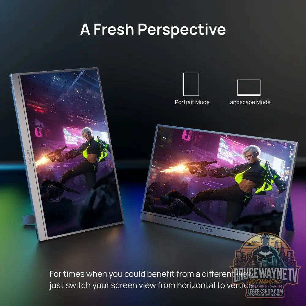 ARZOPA 16.1 pouces 2.5k 180HZ moniteur Portable externe HDR écran IPS deuxième affiche PC pour les jeux fonctionnant