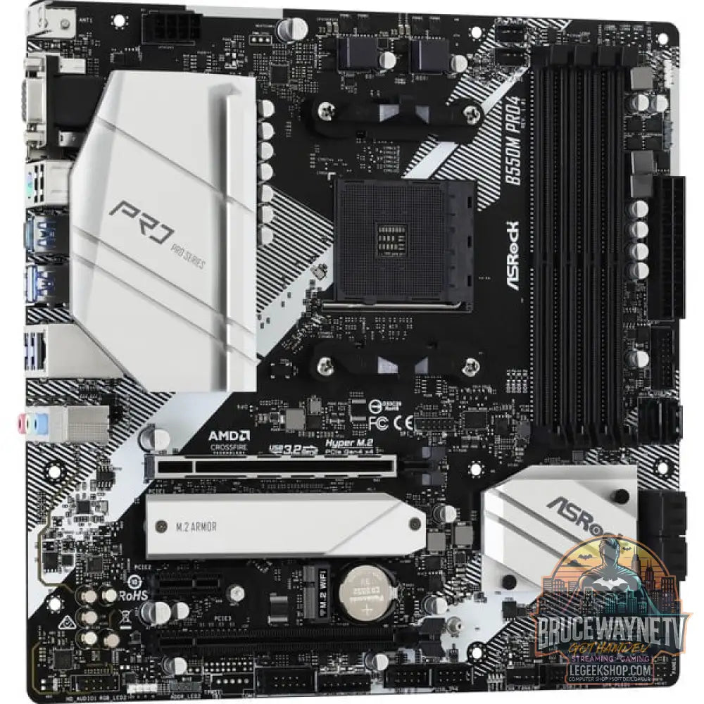 ASRock B550M Pro4, carte mère - ASRock - vue 2