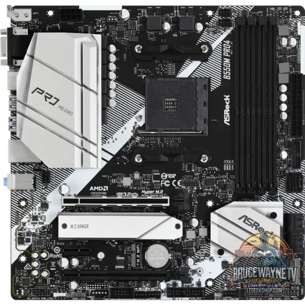 ASRock B550M Pro4, carte mère - ASRock - vue 3