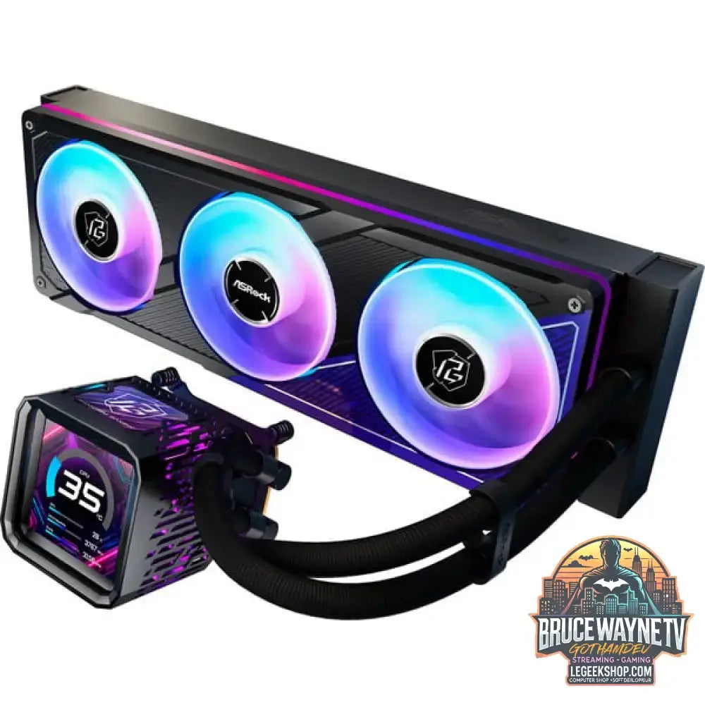 ASRock Phantom Gaming 360 LCD, Wasserkühlung schwarz - ASRock - vue 2