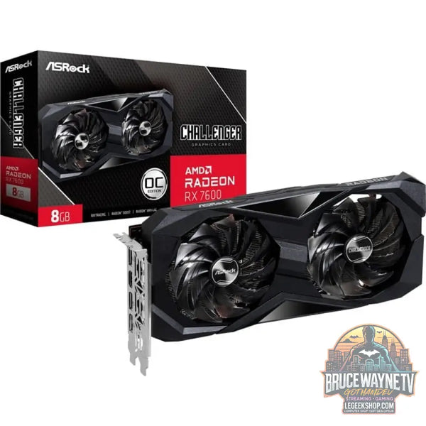 ASRock Radeon RX 7600 Challenger 8GB OC, carte graphique RDNA 3, GDDR6, 3x DisplayPort, 1x HDMI 2.1 - ASRock
