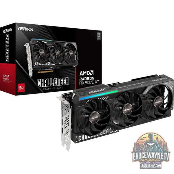 ASRock Radeon RX 9070 XT Challenger 16GB, carte graphique noir / gris, RDNA4, GDDR6, 3x DisplayPort, 1x HDMI 2.1 - ASRock