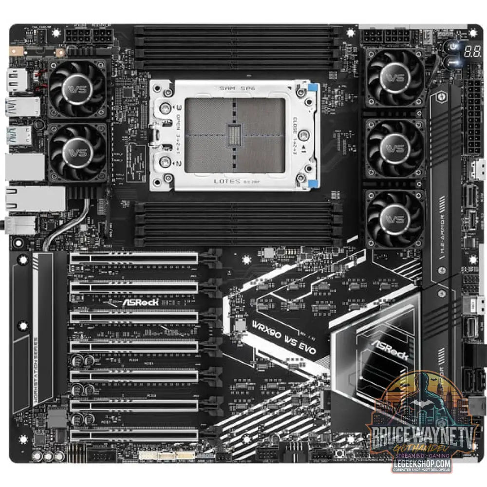 ASRock WRX90 WS EVO, carte mère - ASRock - vue 3