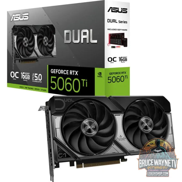 ASUS GeForce RTX 5060 Ti DUAL OC 16GB, carte graphique noir, DLSS 4, 3x DisplayPort, 1x HDMI 2.1 - ASUS