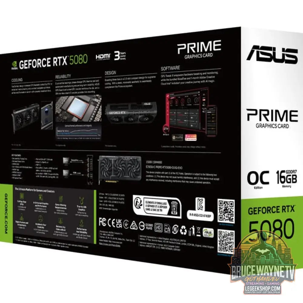 ASUS GeForce RTX 5080 PRIME OC EVO, carte graphique DLSS 4, 3x DisplayPort, 1x HDMI 2.1 - ASUS - vue 15