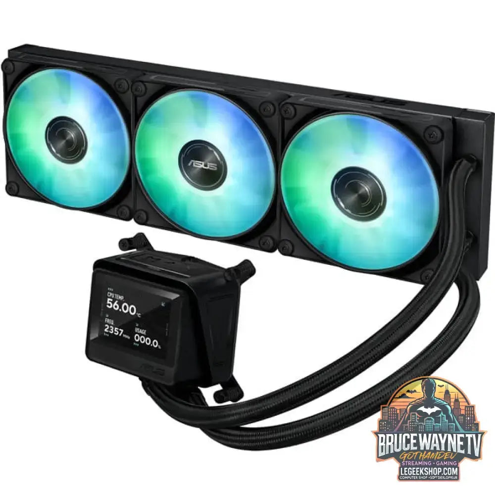 ASUS MAX Gaming LC 360 ARGB LCD, Wasserkühlung schwarz - ASUS - vue 3