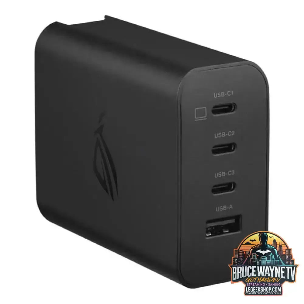 ASUS Multiport-Ladegerät AC140-01, EU + UK schwarz, 140 Watt, 3x USB-C + USB-A - ASUS - vue 3