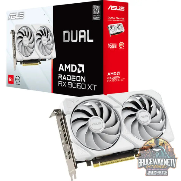 ASUS Radeon RX 9060 XT DUAL WHITE Edition 16GB, carte graphique blanc - ASUS