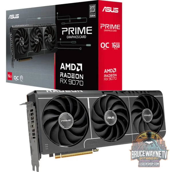 ASUS Radeon RX 9070 OC PRIME EVO Edition 16GB, carte graphique gris, RDNA4, GDDR6, 3x DisplayPort, 1x HDMI - ASUS