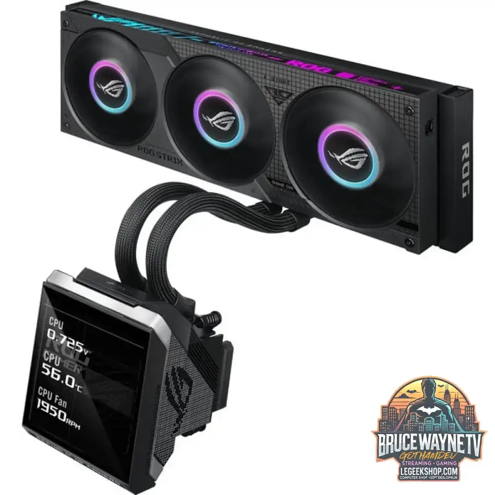 ASUS ROG Strix SLC IV 360 ARGB LCD, Wasserkühlung schwarz - ASUS - vue 3