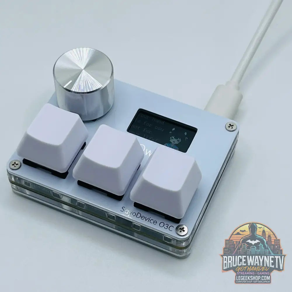 🎮 Mini Clavier Mécanique SayoDevice – Switchs Magnétiques Roses | Écran IPS & Ultra-Réactivité - Legeekshop