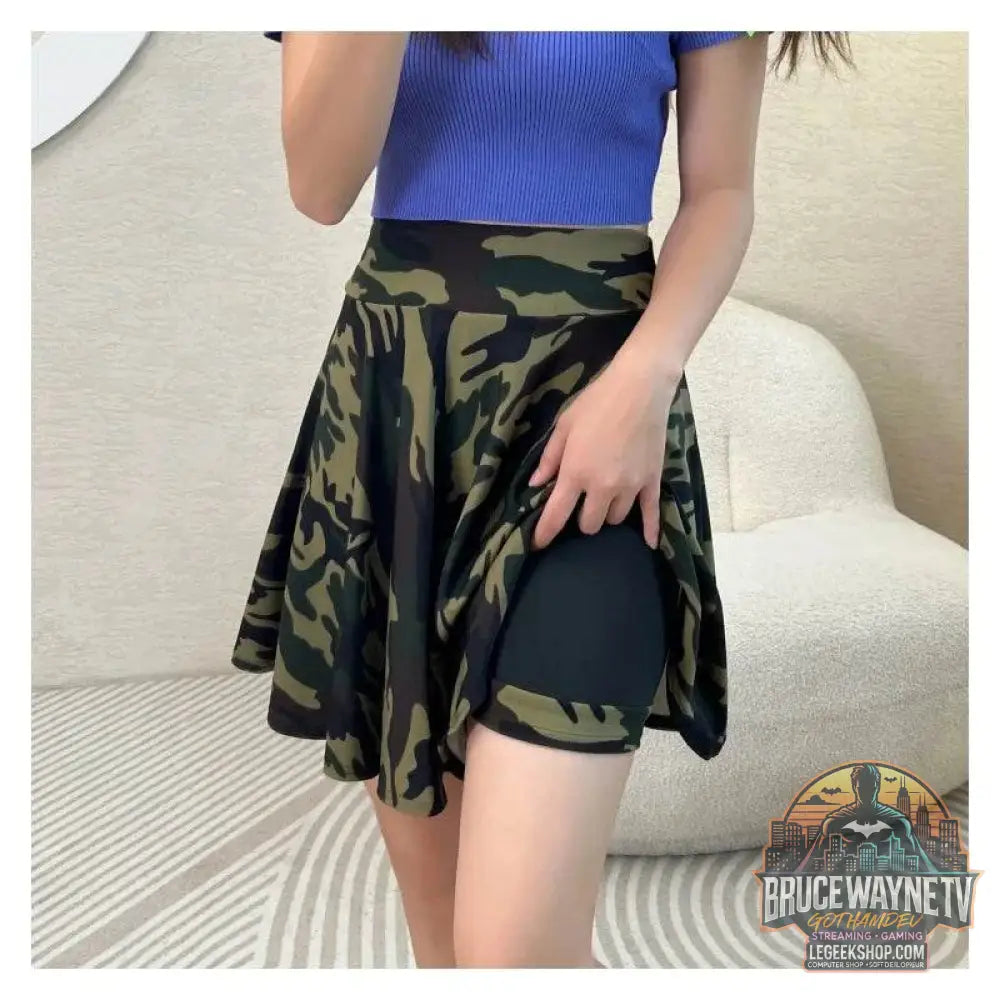 Mini jupe évasée pour femme, jupe courte basique, mode polyvalente, noire, décontractée, patineuse, moyenne plissée, moelleuse, grande taille, 2023 | Wayne Outfitters - Legeekshop