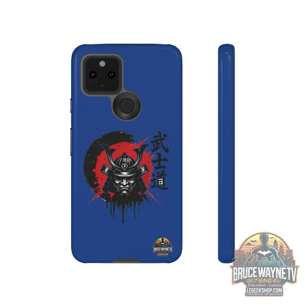 📱 samurai phone case Bleue foncé – coque renforcée Pixel & Galaxy 📱 - Phone Case