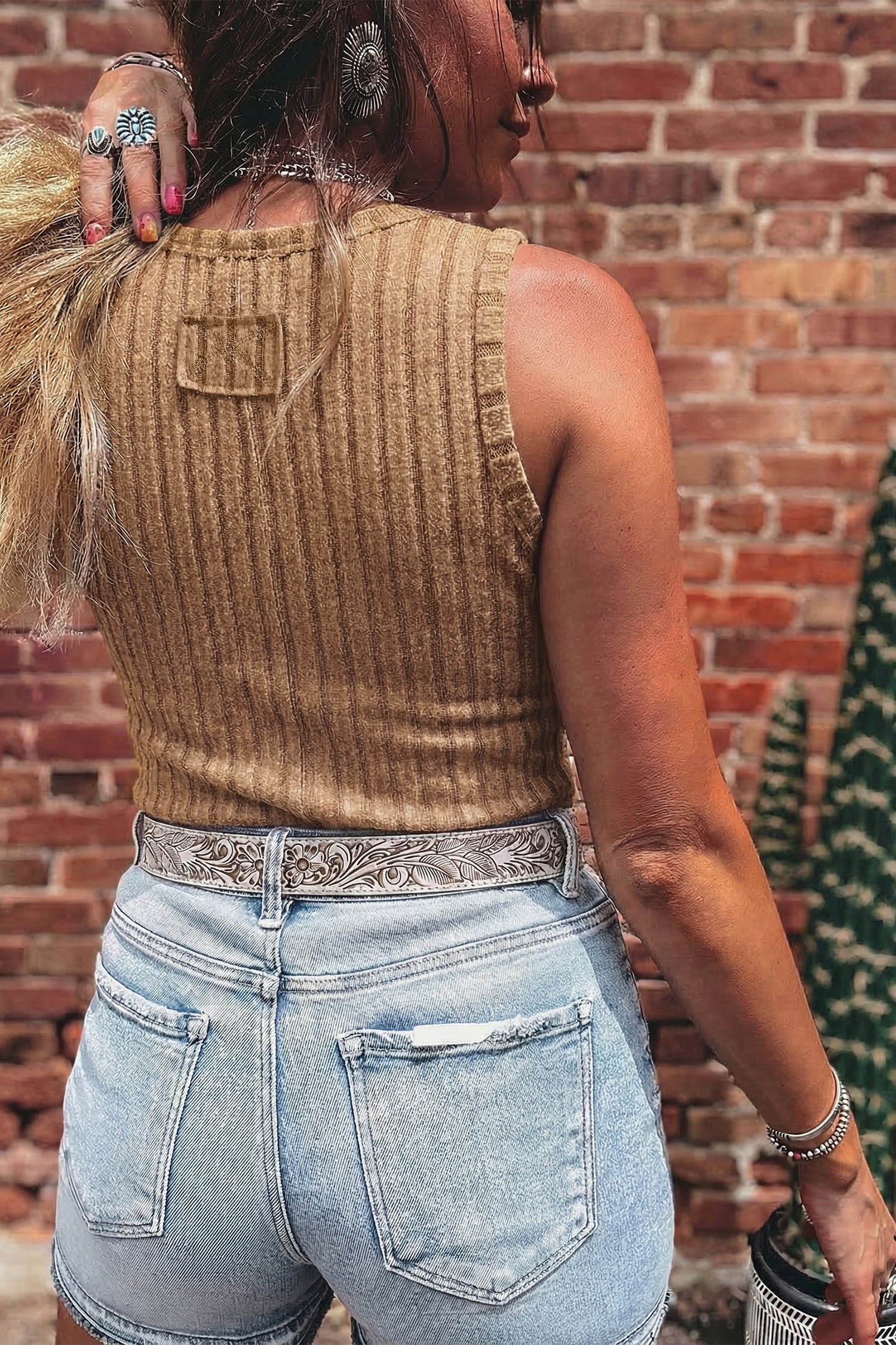 Phalaenopsis Slim Ribbed Mineral — Tops/Tank Tops, vue 5, LeGeekShop