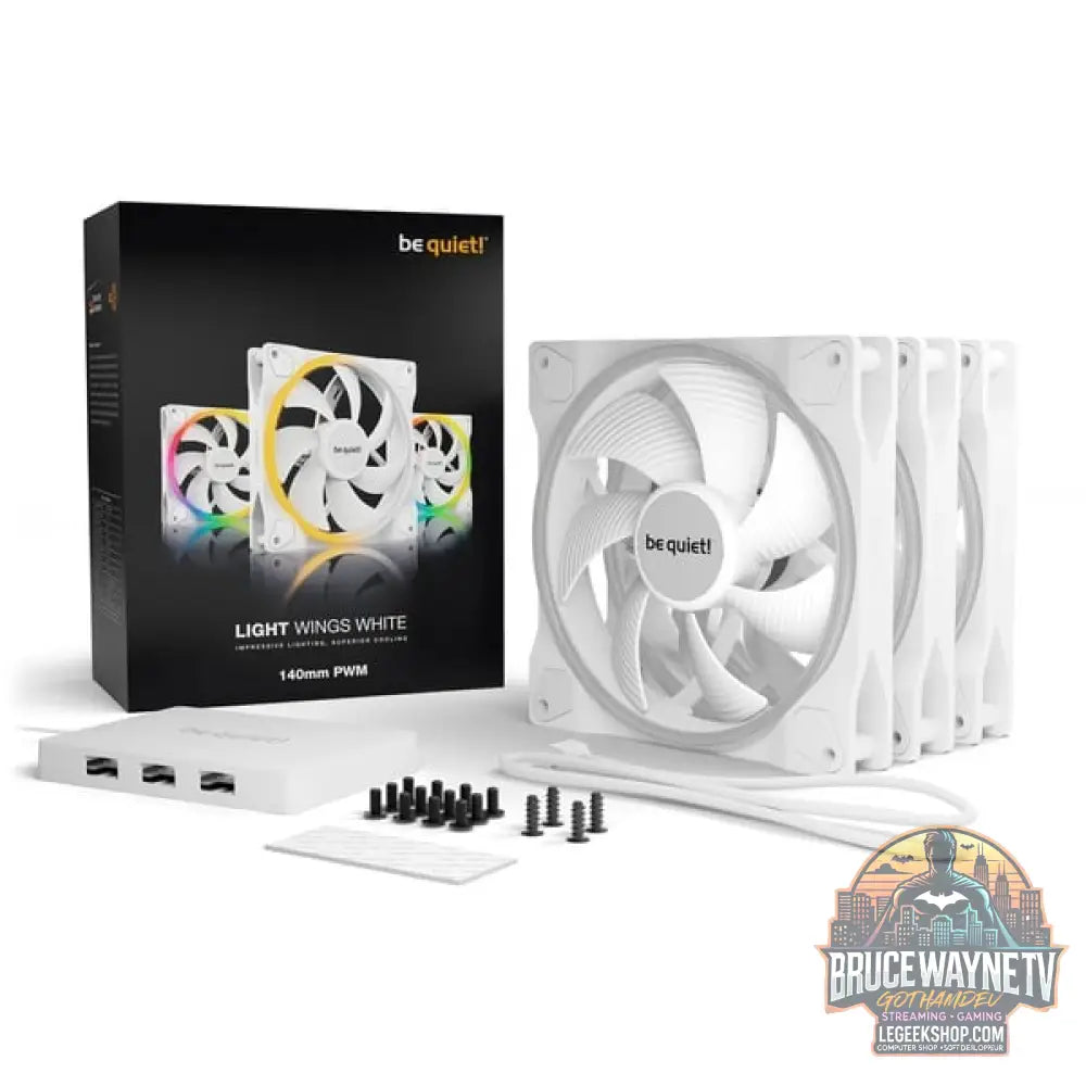 be quiet! Light Wings White 140mm PWM Triple Pack, Gehäuselüfter - be quiet! - vue 5