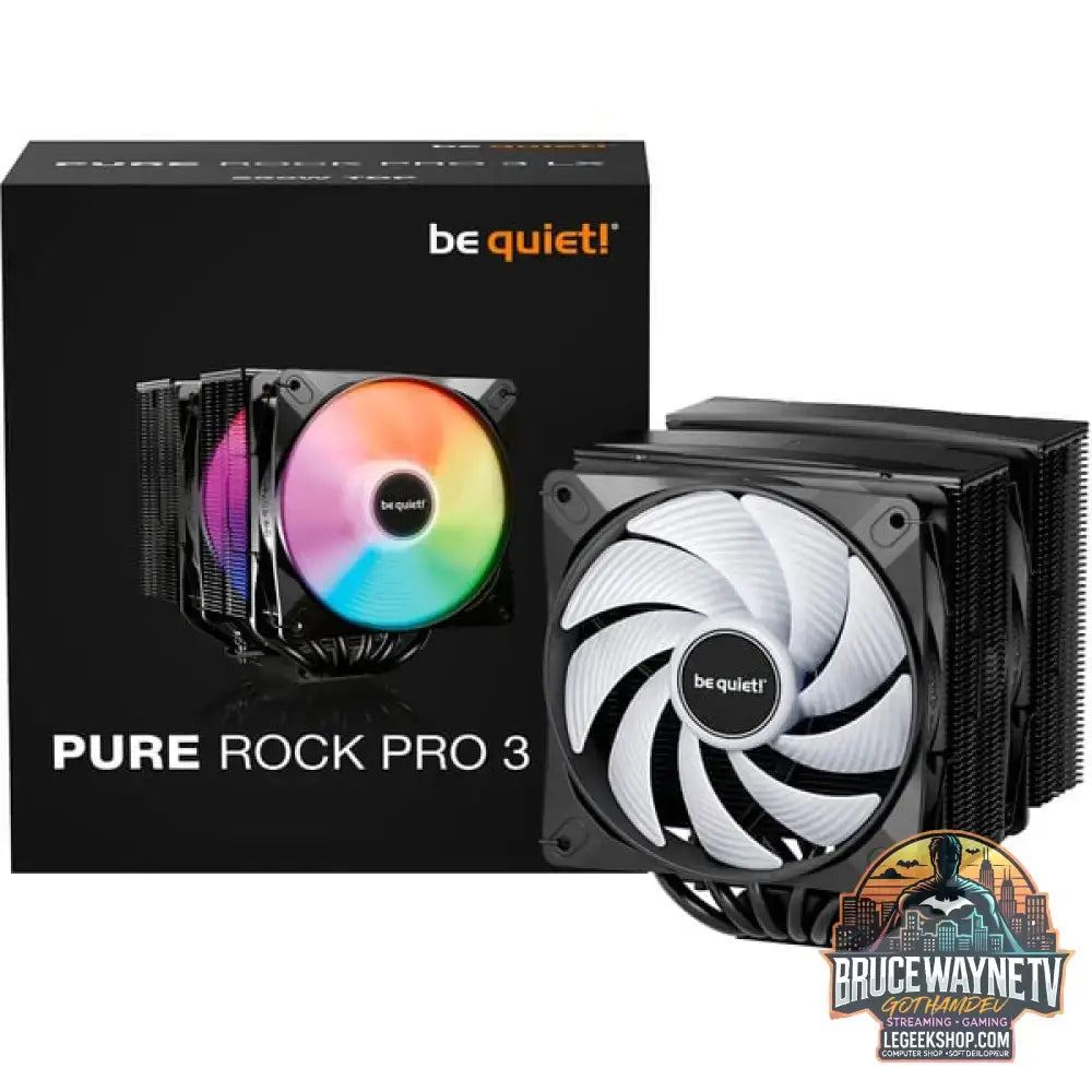be quiet! Pure Rock Pro 3 LX Black, CPU-Kühler schwarz, 120 mm - be quiet! - vue 2