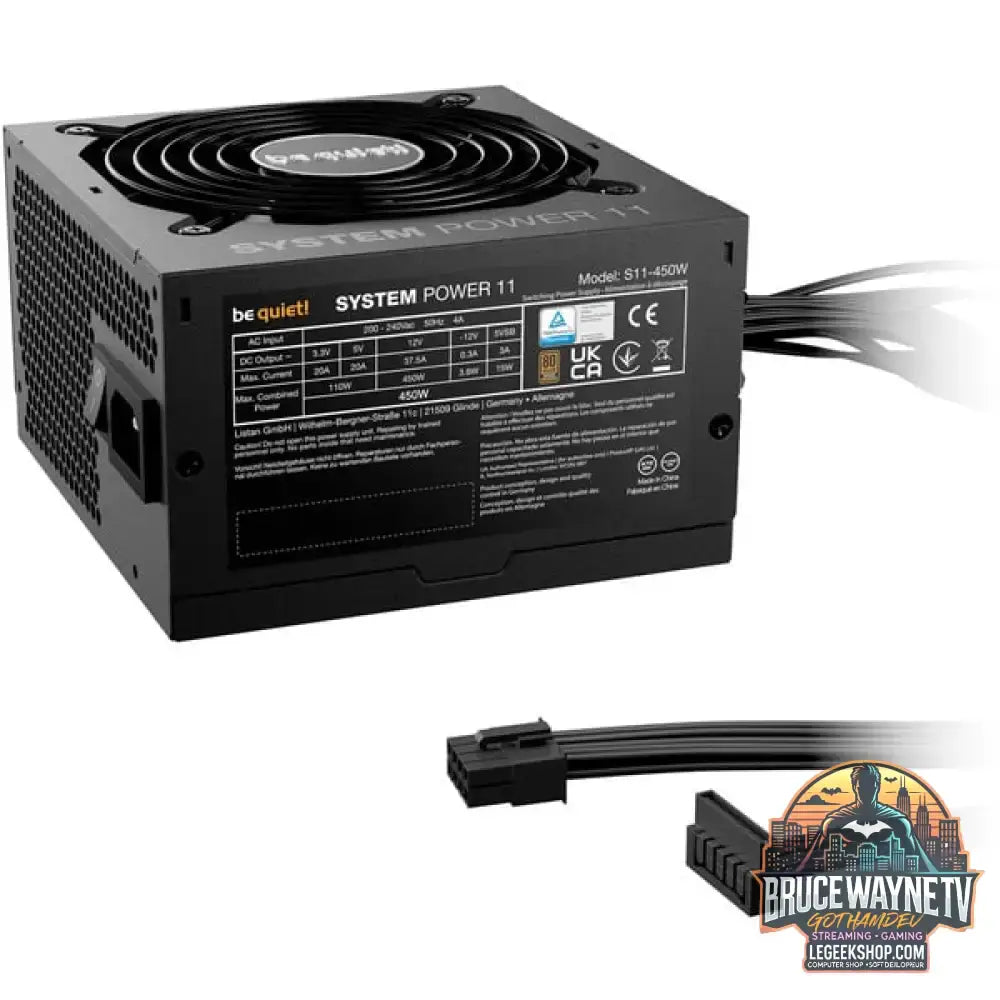 be quiet! System Power 11 450W ATX3.1, alimentation PC - vue 3