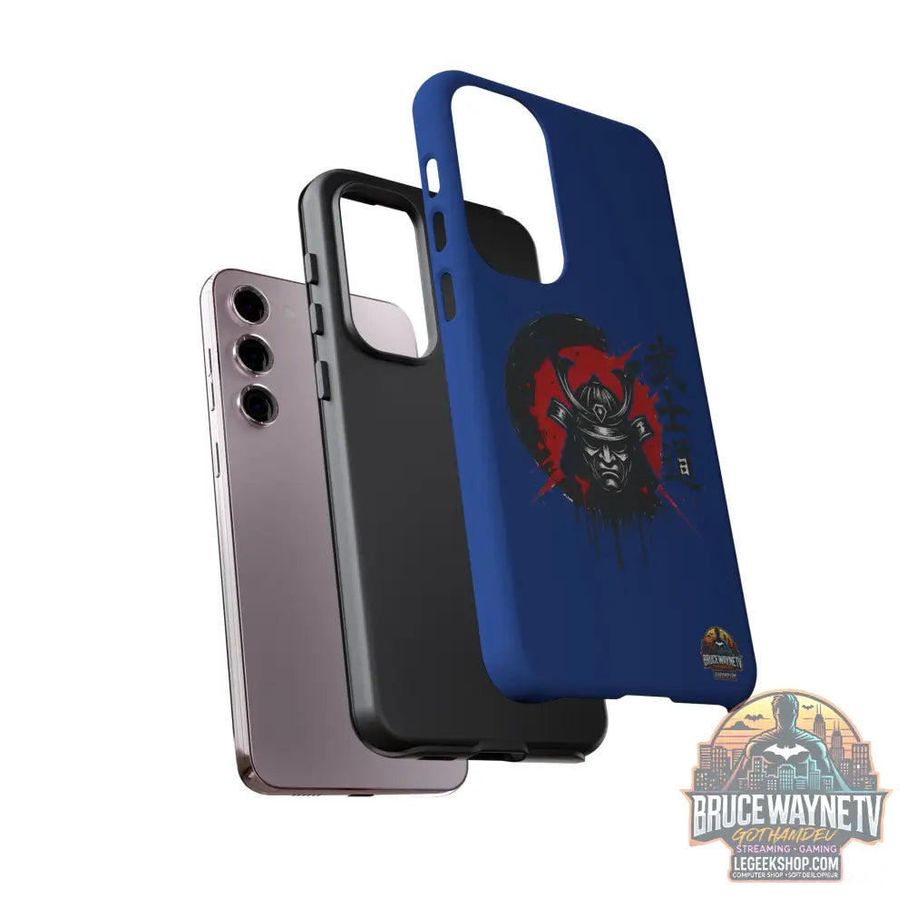 📱 samurai phone case Bleue foncé – coque renforcée Pixel & Galaxy 📱 - Phone Case