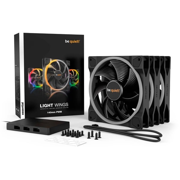 be quiet! Light Wings PWM 140 mm Triple Pack, Gehäuselüfter - be quiet! - vue 5