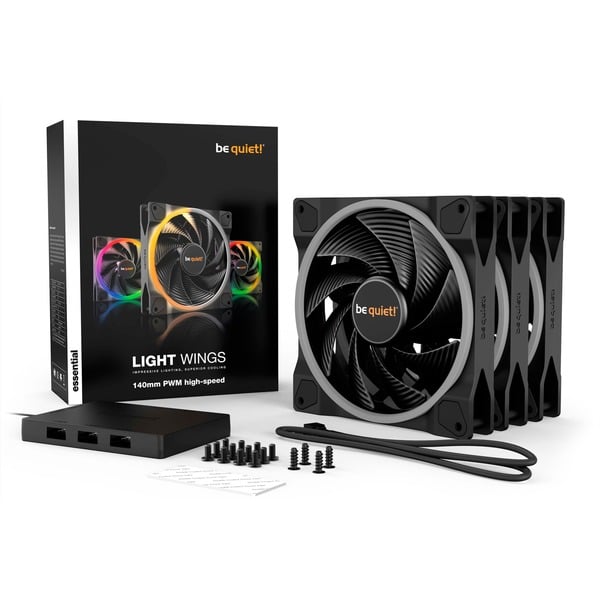 be quiet! Light Wings PWM 140 mm high-speed Triple Pack, Gehäuselüfter - be quiet! - vue 5