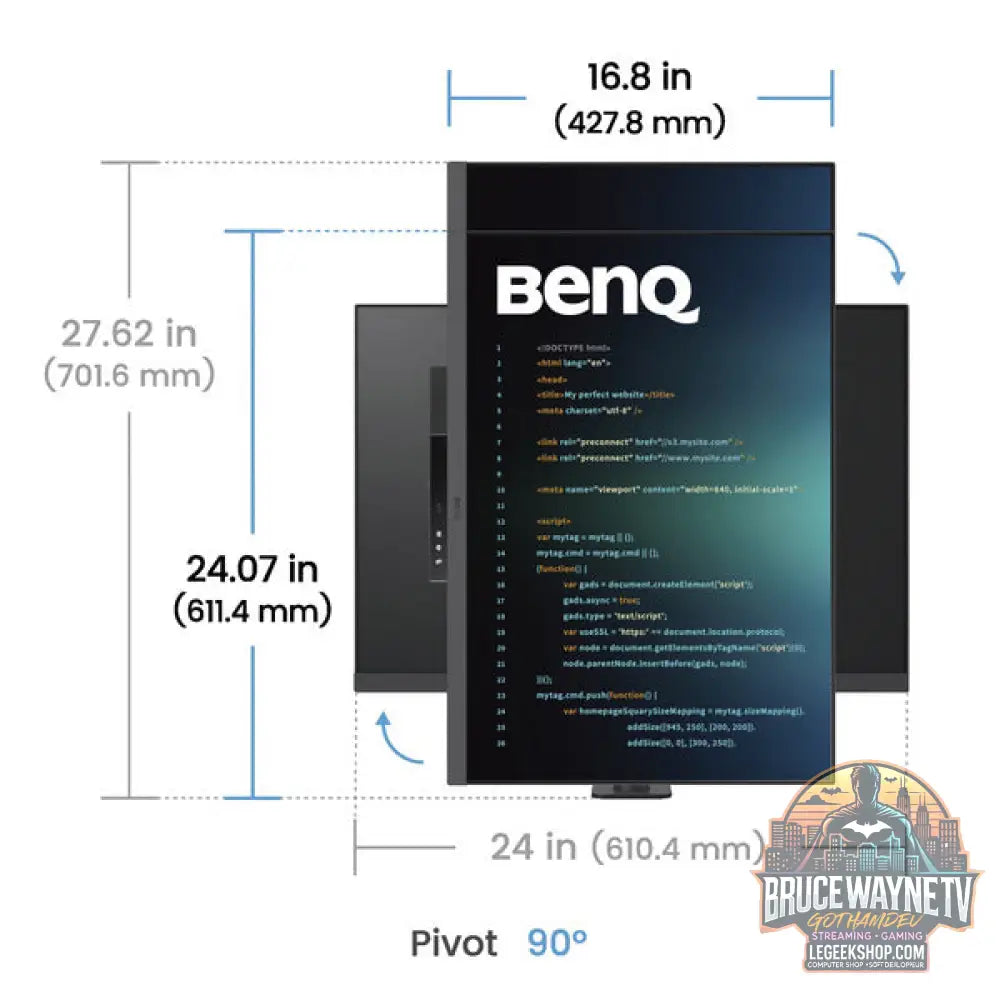 BenQ RD280UA Programmiermonitor 28,2" 3840 × 2560 px IPS 60 Hz - BenQ - vue 9