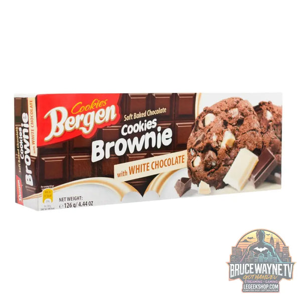 Bergen Cookies Brownie au chocolat blanc biscuits brownie au chocolat blanc de 126g (Lot de 24) - Snacks & boissons