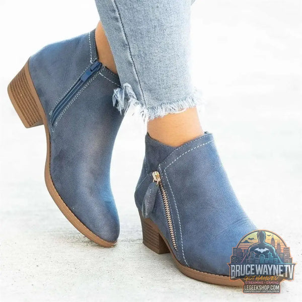 Bottines Chelsea Hiver Daim Bout Pointu Talon Épais Unisexe - Bottines Chelsea