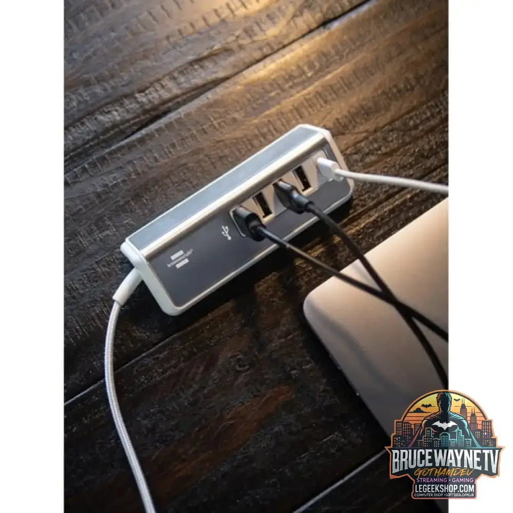 Brennenstuhl estilo USB-Multiladegerät weiß/edelstahl, 5x USB, PD 20 Watt - Stromquelle: Steckdose - vue 8
