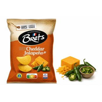 Bret's Saveur Cheddar Jalapeno 125 Gr x 10