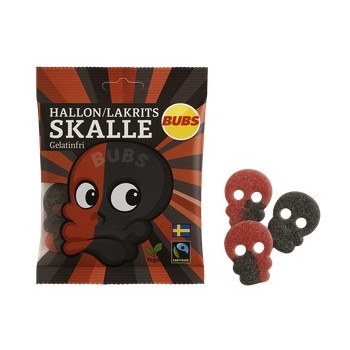 Bubs Hallon Lakrits Skalle 90 Gr x 16