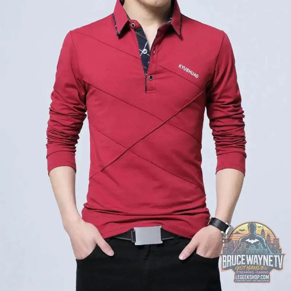 T-shirt en coton à rayures rabattables, T-shirt long, Slim Fit, Casual, Grande taille - Legeekshop