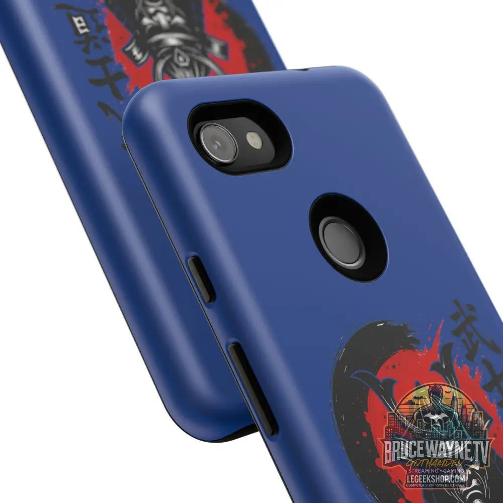 📱 samurai phone case Bleue foncé – coque renforcée Pixel & Galaxy 📱 - Phone Case