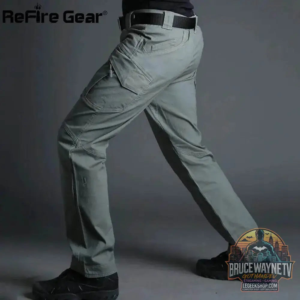 Pantalon Cargo Militaire en Coton pour Homme - ReFire Gear - Legeekshop