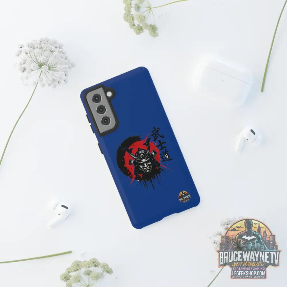 📱 samurai phone case Bleue foncé – coque renforcée Pixel & Galaxy 📱 - Phone Case