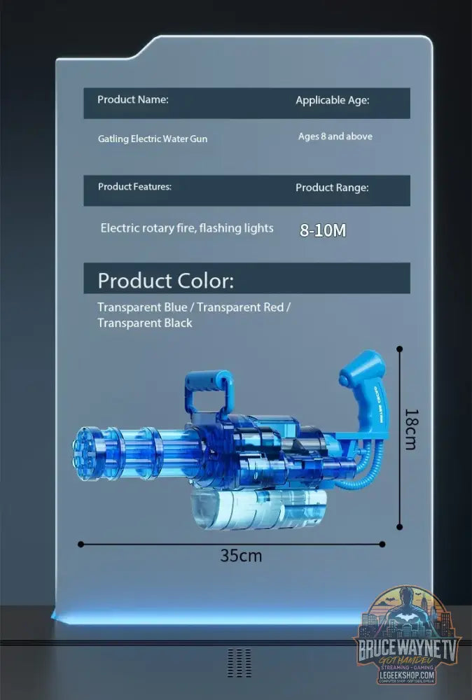 Canon à Eau Gatling Automatique Rotatif, Haute Pression - Jouet Extérieur