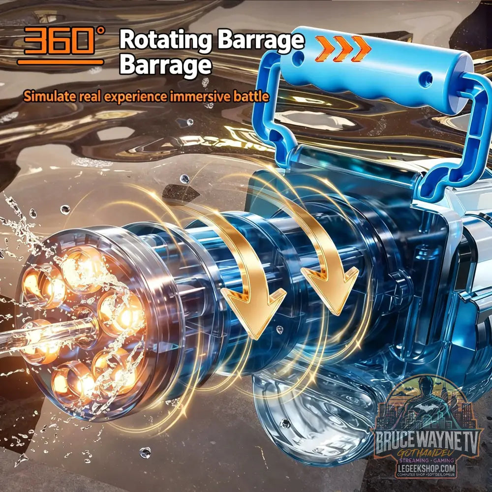 Canon à Eau Gatling Automatique Rotatif, Haute Pression - Jouet Extérieur