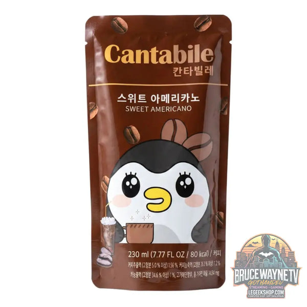 Cantabile Sweet Americano boisson au goût de café noir doux de 230 ml (Pack de 10) - Snacks & boissons importés