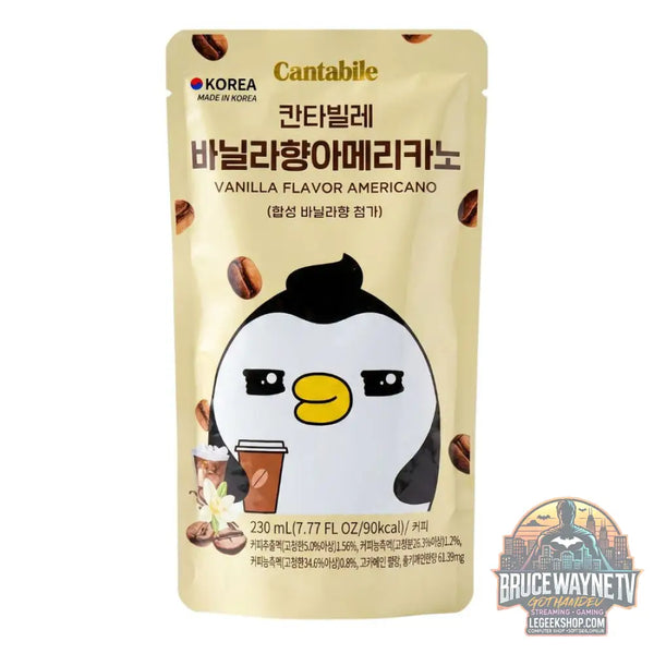 Cantabile Vanilla Flavor Americano boisson au goût de café americano et vanille de 230 ml (Pack de 10) - Snacks &