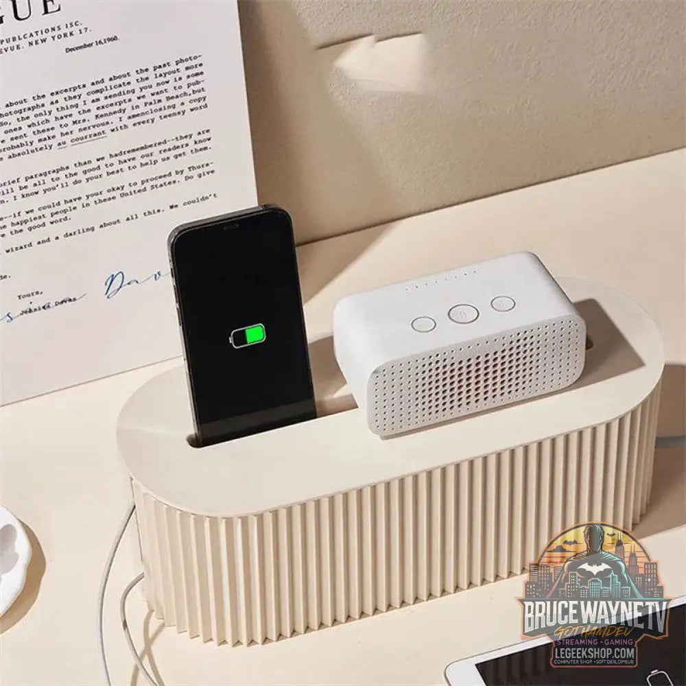 🔌 Boîte de Rangement Câbles & Prises – Design Nordique | Organisateur de Bureau et Maison - Legeekshop