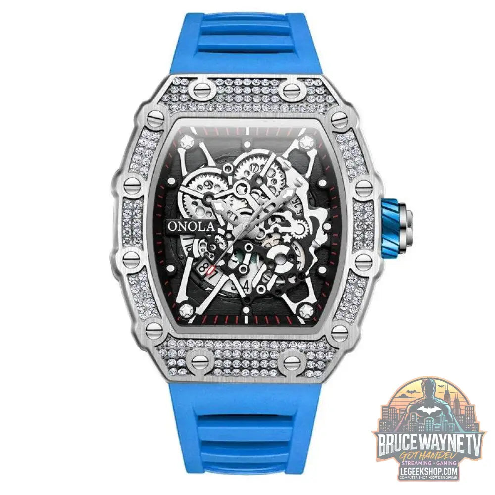 Montre ONOLA Homme, Quartz, Design Incrusté de Diamants, Étanche | Wayne Outfitters - Legeekshop
