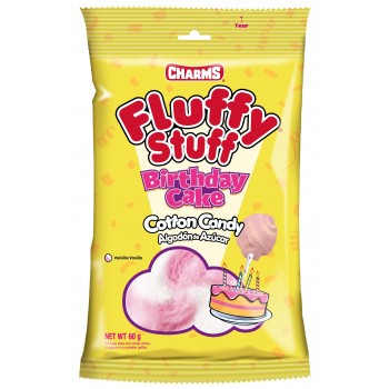 Charms Fluffy Stuff Barbe à Papa Birthday Cake 60 Gr x 24