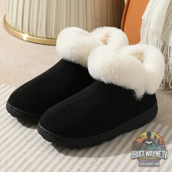 Chaussons Maison Hiver Plateforme Chauds Couple Velours - Chaussons Maison