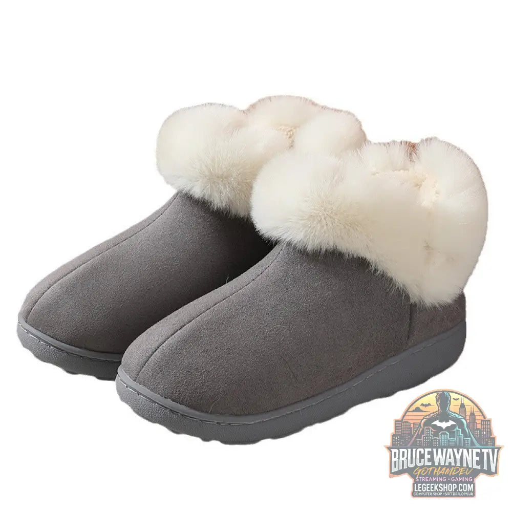 Chaussons Maison Hiver Plateforme Chauds Couple Velours - Chaussons Maison