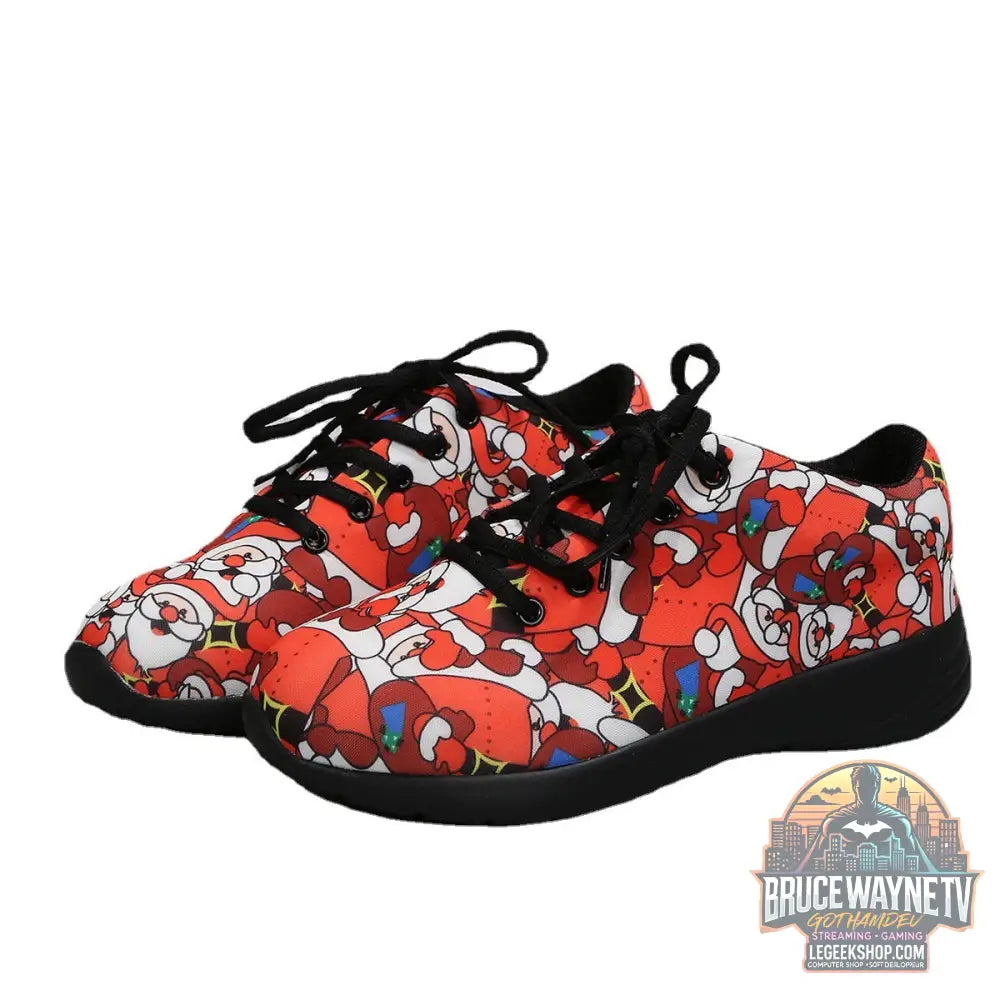 Chaussures Femme Motif Père Noël Floral Style Britannique - Chaussures Femme