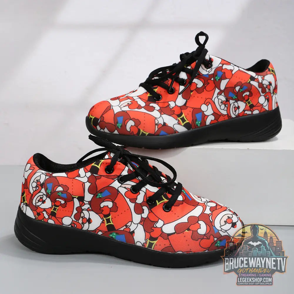 Chaussures Femme Motif Père Noël Floral Style Britannique - Chaussures Femme