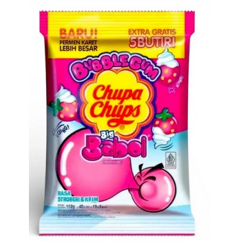 Chupa Chups Big Babol strawberry & Cream 152 Gr x 16