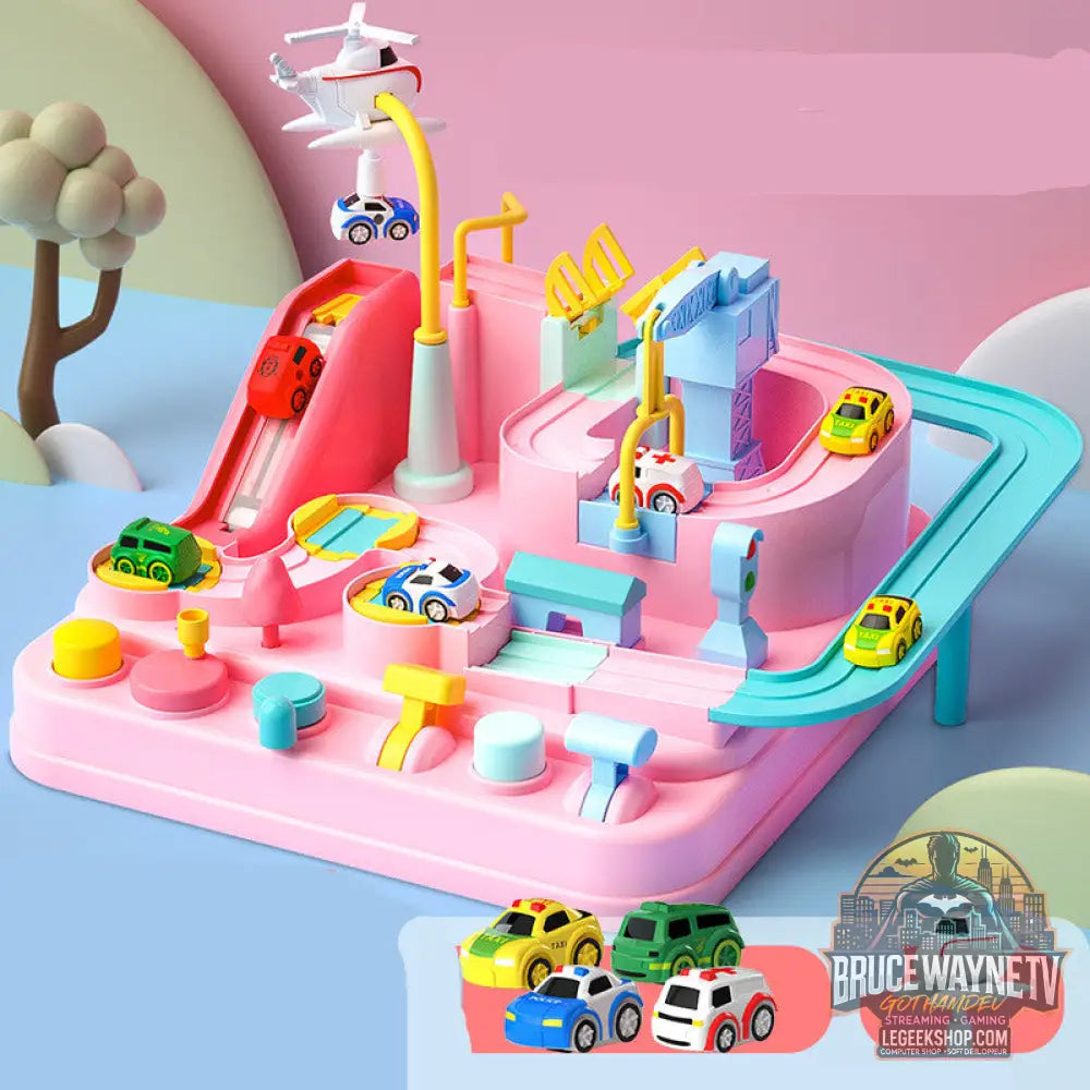 Circuit Voitures Parking Rails Aventure Jouet Enfant Piste - Pink4trolley - Jouet Circuit
