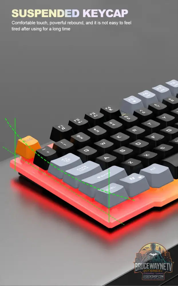 Clavier et clavier simples souris RAIKU T26 clavier lumineux à trois tons souris filaire mécanique tactile souris