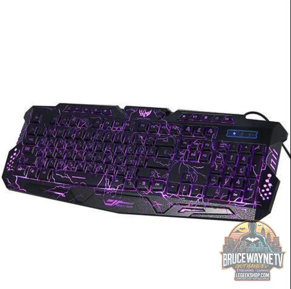 Clavier Gaming Luminescent RGB Rétroéclairé Filaire - Purple - Clavier Gaming