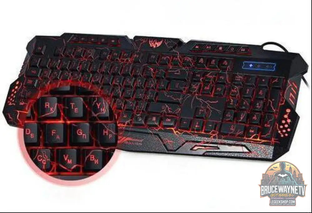 Clavier Gaming Luminescent RGB Rétroéclairé Filaire - Red - Clavier Gaming